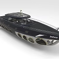 Seahorse Luxury Yacht With Modern Streamlined Design And Round Windows 3d model