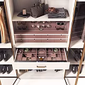 Decorative Cabinet Featuring Multiple Drawers With Divided Compartments For Sunglasses Watches Jewelry And Accessories