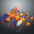 Engineering vehicles Engineering vehicles Construction vehicles Construction vehicles Large transport vehicles Engineering vehicles Infrastructure equipment 3d model