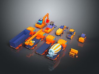 Engineering vehicles Engineering vehicles Construction vehicles Construction vehicles Large transport vehicles Engineering vehicles Infrastructure equipment 3d model