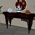 New Chinese-style Entrance Duan Jing Strip Case 3d model