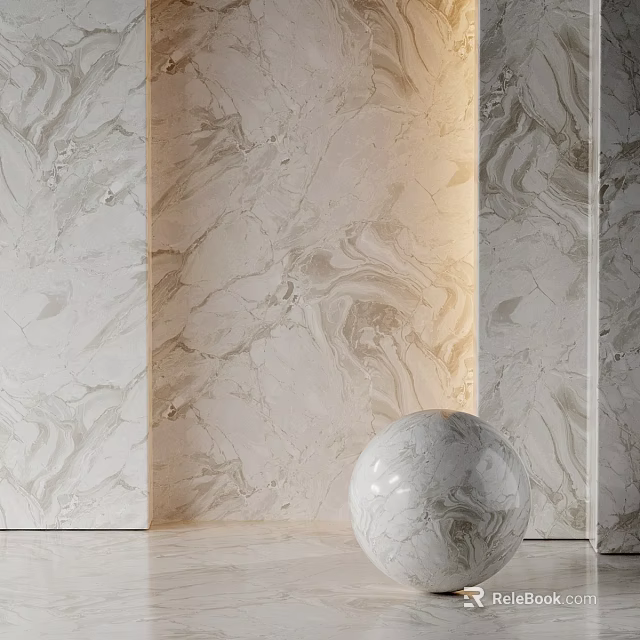 Marble Pattern Floor Tiles with Elegant Veins for Modern Interior Design 3d model 