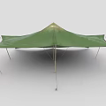 Outdoor Camping Furniture Green Tent With Metal Support Poles And Durable Fabric Cover