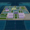 Modern School Campus Featuring Multiple Buildings Green Lawns And Walkways