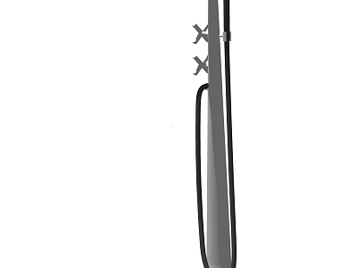 Modern Kitchen Faucet with Sleek Stainless Steel Design and Single Handle 3d model