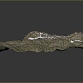 Geography, topography, mountain shape, ridge, ridge, valley, mountain range, canyon, geomorphology, mountain peak, mountain body 3d model