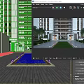 Multi Floor Residential Building With Symmetrical Entrance And Landscaped Courtyard