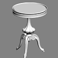 Elegant Round Side Table With Smooth Black Top Gold Trim And Decorative Legs