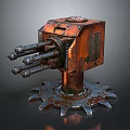 laser tower turret turntable sci-fi tower defense game tower defense sci-fi turret game turret game turret 3d model
