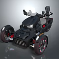 Black Electric Toy Three Wheel Vehicle With Modern Design Comfortable Seat And LED Headlights