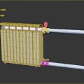 Modern White Radiator With Multiple Fins Red Valve And Connecting Pipes
