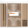 New Chinese style door and window grille partition lattice window grille doors and windows 3d model