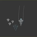 Transparent Fighter Jet Models Showcasing Modern Design On Dark Background With Various Angles