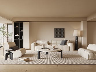 modern living room 3d model