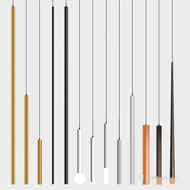 Modern Luxury Chandeliers with Multiple Color Options for Contemporary Interior Design 3d model 