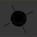 Black Military Missile Weapon with C4 Marking and Tactical Aerodynamic Design