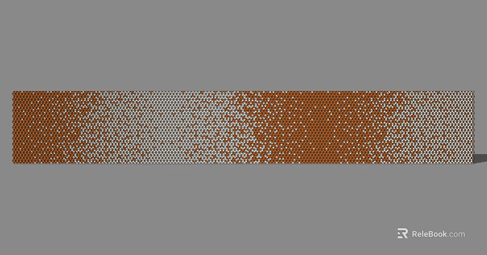 Modern Feature Wall Design With Perforated Metal Mesh And Gradient Color 3d model