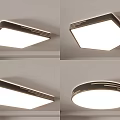 Modern Sleek LED Ceiling Lights With Square And Round Design For Home Interior 3d model