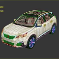 White SUV With Black Roof Modern Design Sleek Body Alloy Wheels And Panoramic Sunroof