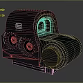 Black Essential Red Dot Weapon Sight With Adjustment Knobs And Red Reticle