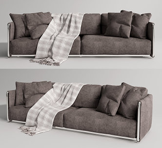 Modern double sofa 3d model