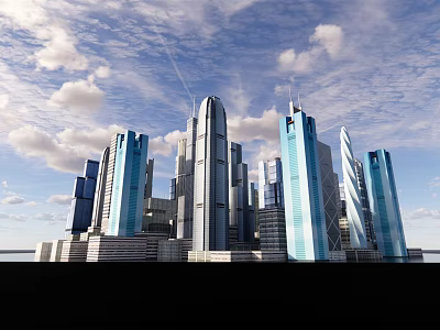 modern architecture, urban architecture, high-rise buildings 3d model