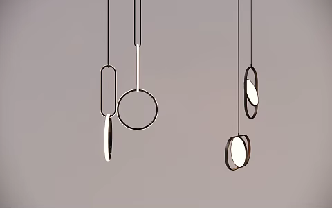 Modern chandelier 3d model