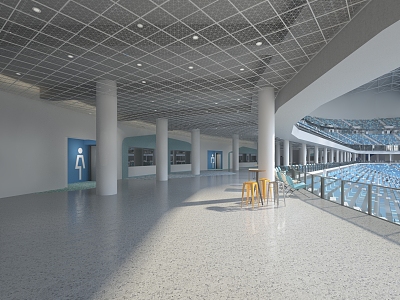 modern gymnasium 3d model