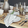 Modern Tableware 3d model