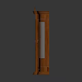 Mahogany Display Cabinet With Glass Doors And Drawers For Living Room