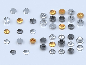 screw nut screw hardware 3d model