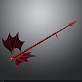 Lance Wielding Warrior Battling Red Dragon With Fiery Wings And Sharp Scales
