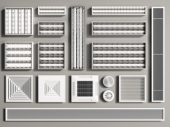 Modern air outlet grille lamp 3d model