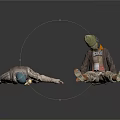 Two Character Models With Sitting And Lying Poses In Casual Clothing