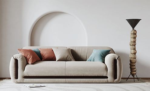 Modern double sofa 3d model