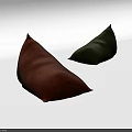 Brown And Green Bean Shaped Lazy Sofa For Cozy Living Room Seating