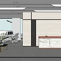 Modern Front Desk Company Office Front Desk Rest Area Conference Room Creative Company Front Desk Company Sofa Coffee Table Combination 3d model