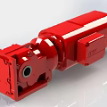 High Quality Red Industrial Reducer Equipment Featuring Metal Housing and Connection Components