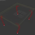 Simple Wooden Desk With Square Plank Top And Metal Legs Design