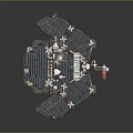Mars Rover With Solar Panels Mechanical Arm And Scientific Exploration Wheels