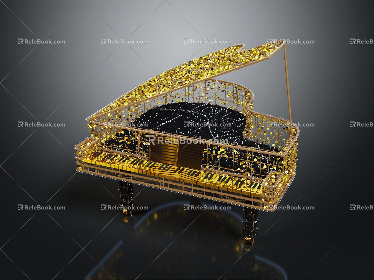 Modern Piano Theater Piano Grand Piano Grand Piano Grand Piano Antique Piano 3d model