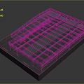 Multi Level Parking Structure With Covered Parking Spaces And Support Columns