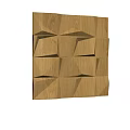 Modern 3D Geometric Wooden Background Wall With Stylish Pattern And Contemporary Design