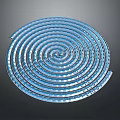 Spiral Shaped Blue Illuminated LED Light Strip With Coiled Decorative Design