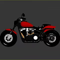 Modern Red Cruiser Motorcycle with Black Seat Shiny Wheels and Reflective Surface