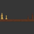 Modern Chess Board Game War Chess 3d model