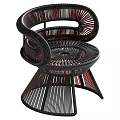 Stylish Modern Rattan Accent Chair With Woven Design And Color Options For Home Decor