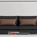 Leather double sofa Modern double sofa 3d model