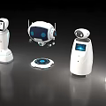 Various Modern Robots With Different Designs And Interactive Technological Features 3d model