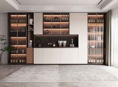 Modern Wine Cabinet 3d model